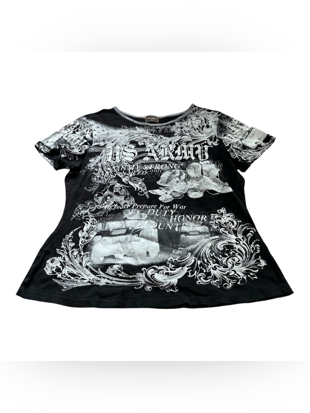 🆕US Army Graphic Short Sleeve Tee - Black